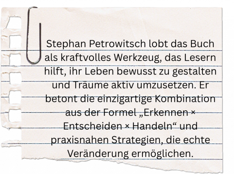 Vorwort Stephan Petrowitsch -Bestes Leben leben